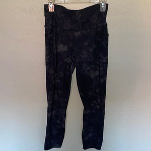 Dark Gray Tie Dye Leggings